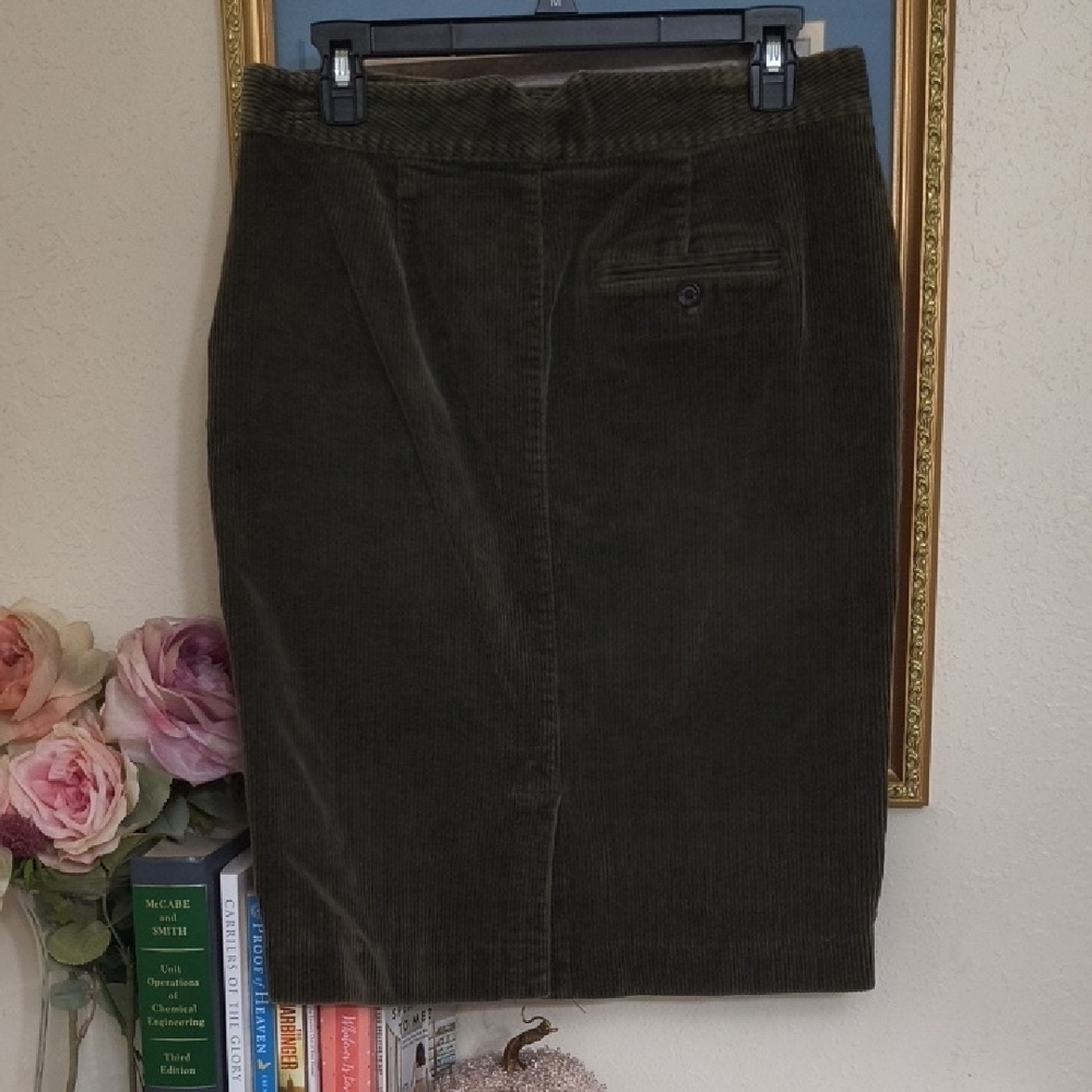 Olive Corduroy Pencil Skirt Size 4 Feminine Pumpkin Patch Pictures Whimsigoth - Picture 7 of 16